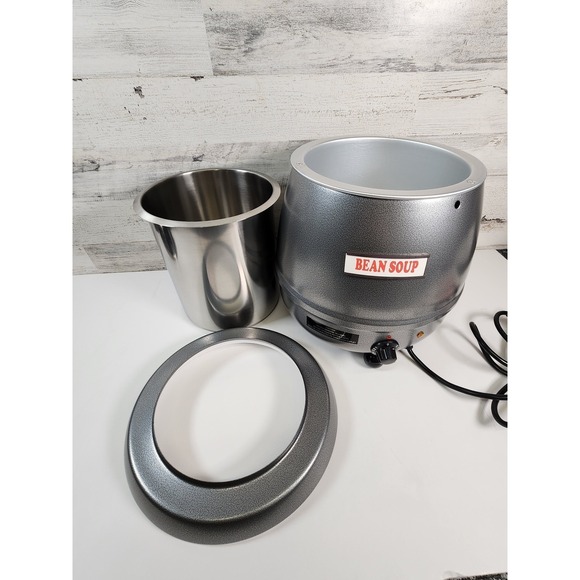 11 Qt Soup Kettle Warmer Commercial Grey Hammered Stainless Steel SB-6000-2G NEW - Picture 6 of 11